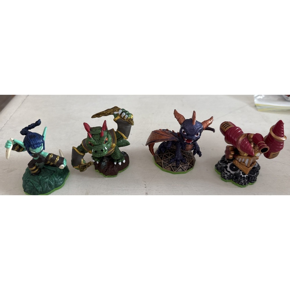 Skylanders Dino Rang Spyro's Adventure Drill Sarg Stealth Elf Lot Of 4